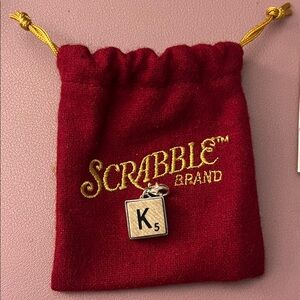 Scrabble Brand K Tile Pendant Necklace